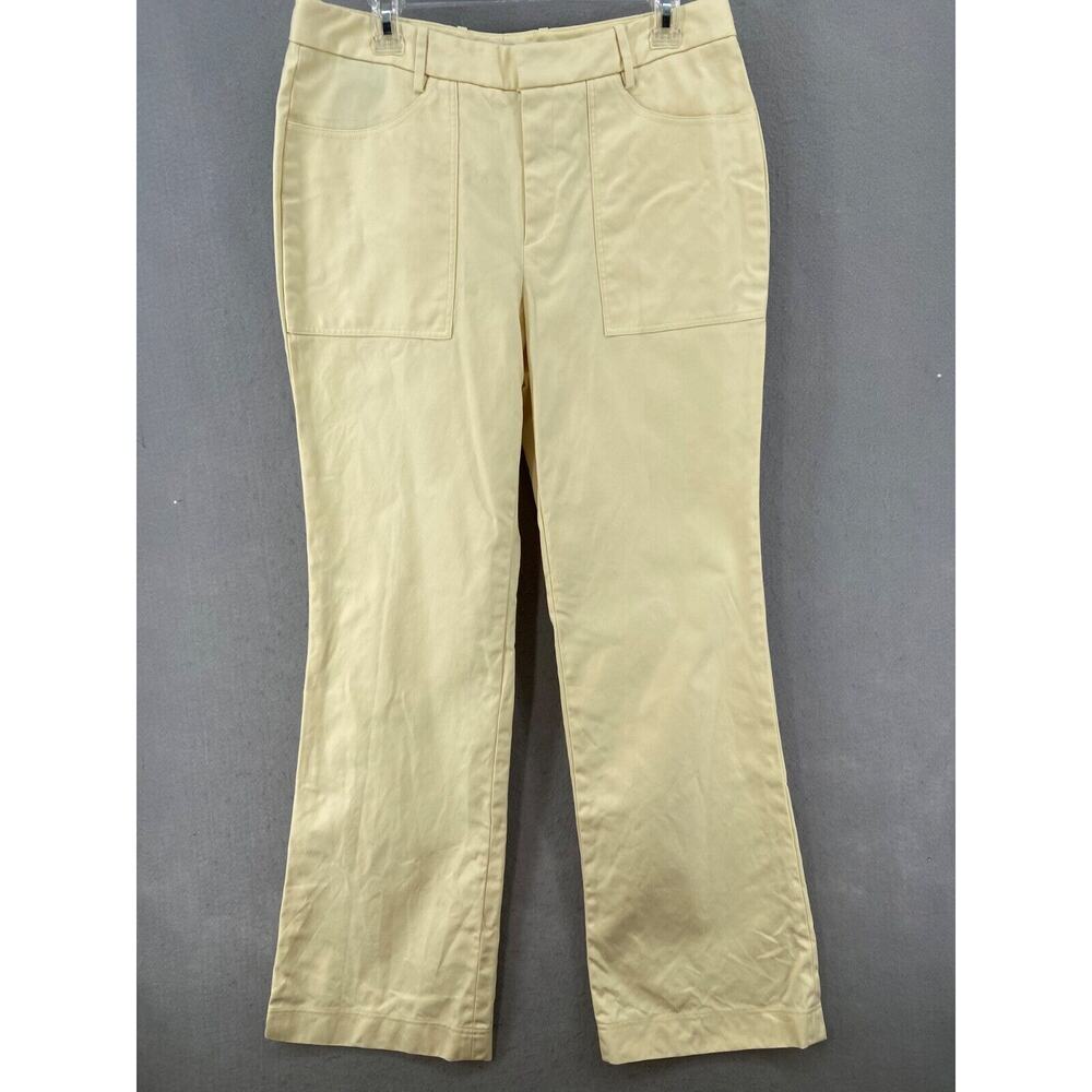 SUISTUDIO Pants Womens Sz 10‎ Buttery Yellow Straight Leg Pockets